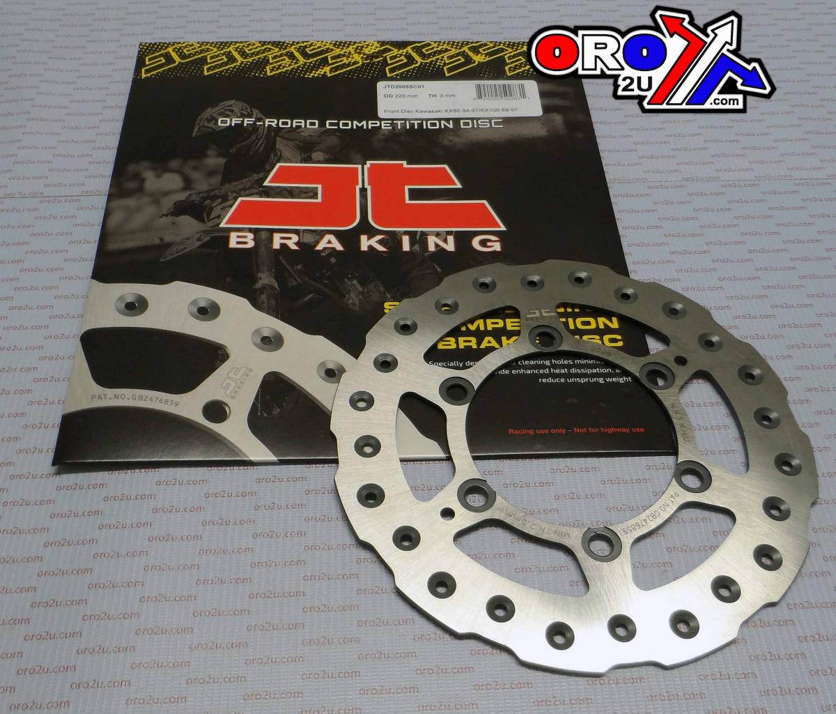 DISC BRAKE FRONT KX80 KX100 JT, JTD2005SC01 KAWASAKI, SELF-CLEANING HOLES thumbnail 4