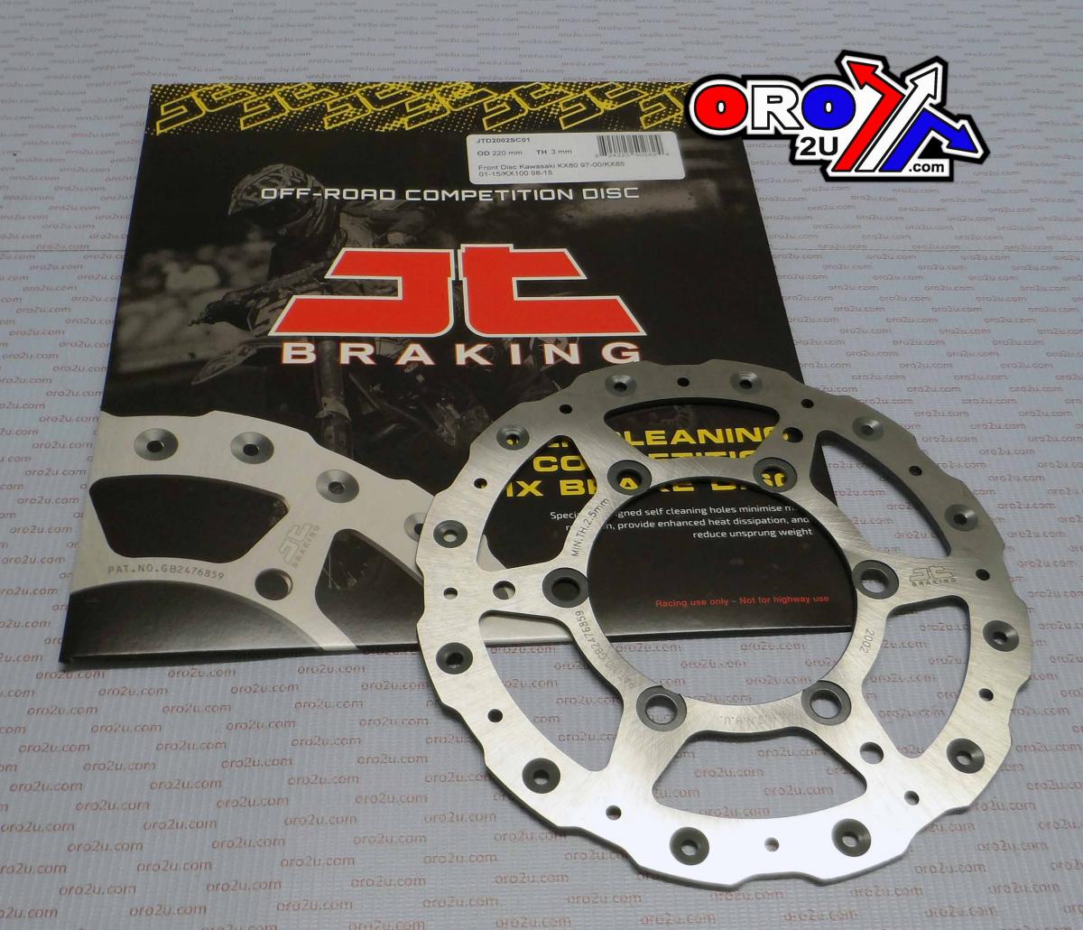DISC BRAKE FRONT KX80 KX85 JT, JTD2002SC01 KAWASAKI, SELF-CLEANING HOLES thumbnail 4