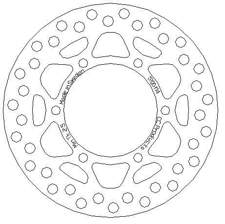 DISC BRAKE FRONT KX80/85 OEM, CROSS-CENTER PRODUCT 5100-114 thumbnail 2