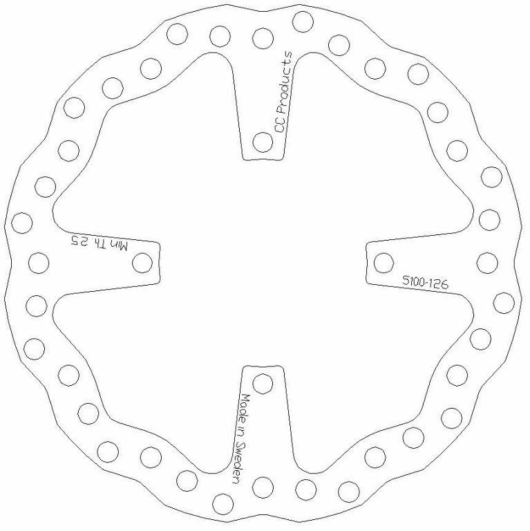 DISC BRAKE FRONT KX 04-05, CROSS-CENTER PRODUCT 5100-126 thumbnail 2