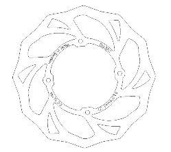 DISC BRAKE FRONT KTM85 ROUND, CROSS-CENTER PRODUCT 5100-118 thumbnail 2