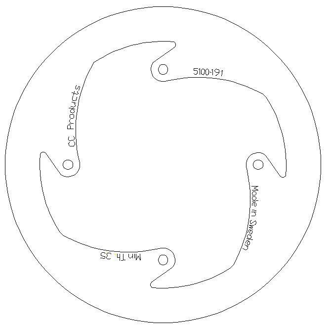 DISC BRAKE REAR KTM85 SOLID, CROSS-CENTER PRODUCT 5100-191, 40-128.CC.SOLID 47010060500 thumbnail 2