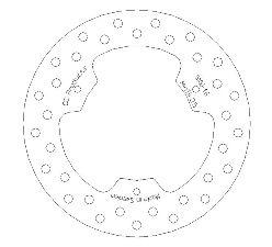DISC BRAKE FRONT RM80 85 ROUND, CROSS-CENTER PRODUCT 5100-46 thumbnail 2