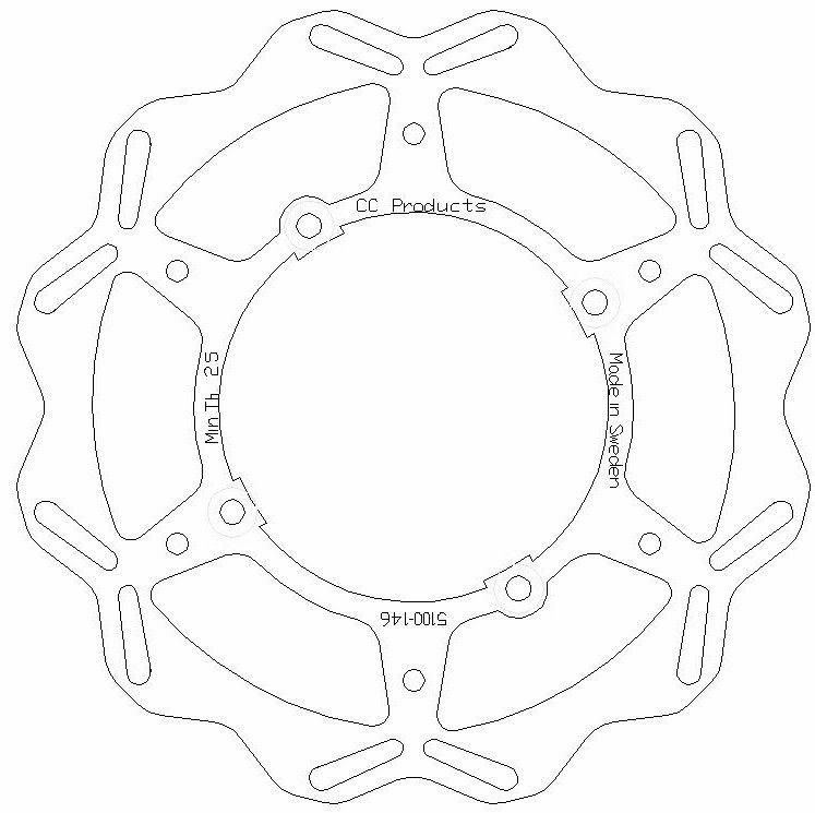 DISC BRAKE FRONT BETA 250 450, CROSS-CENTER PRODUCT 5100-146 thumbnail 2