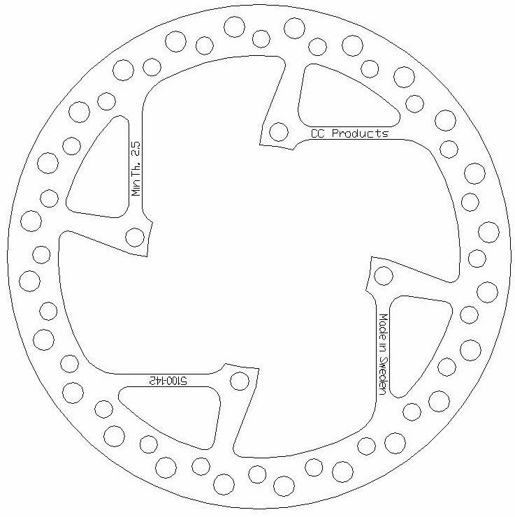 DISC BRAKE FRONT SHERCO 04-12, CROSS-CENTER PRODUCT 5100-142 thumbnail 2