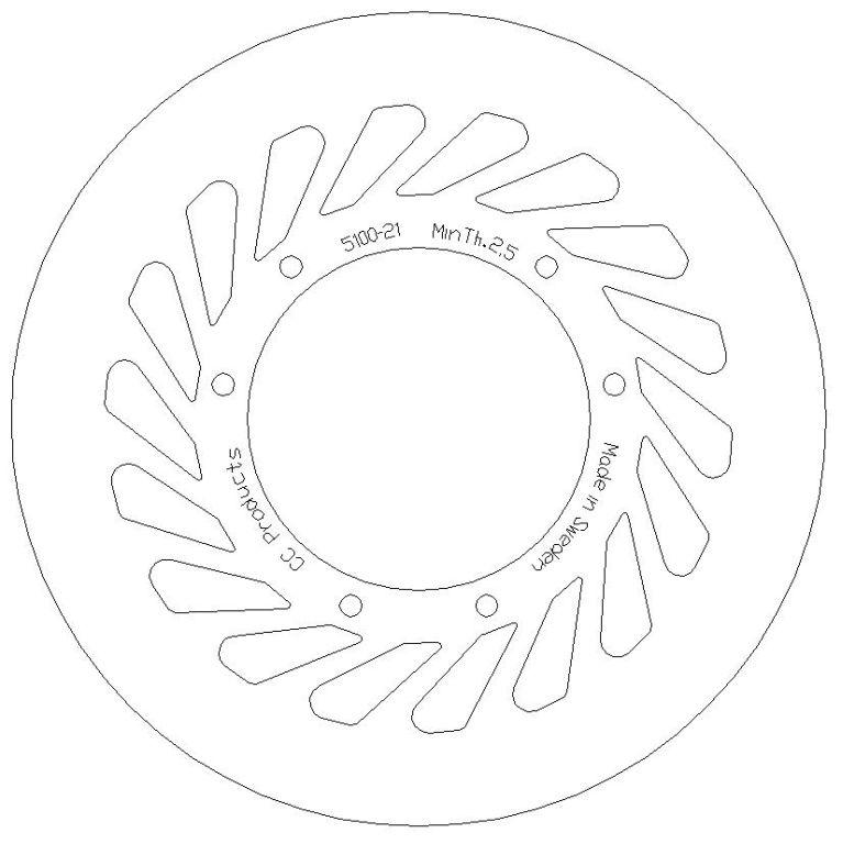 DISC BRAKE FRONT CR CRF, CROSS-CENTER 5100-021 thumbnail 2