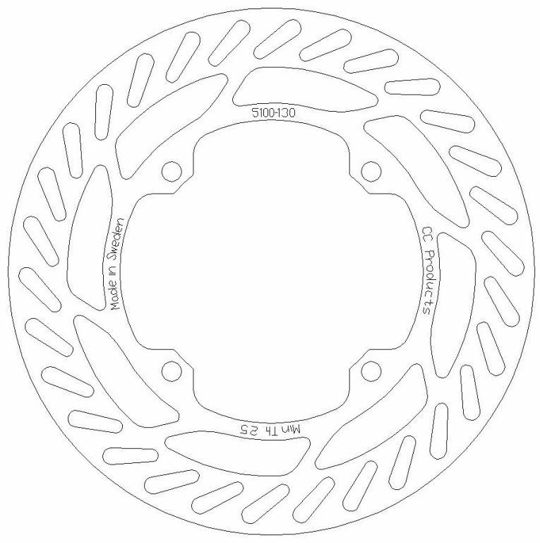 DISC BRAKE FRONT RMZ ROUND CC, CROSS-CENTER PRODUCT 5100-130 thumbnail 2