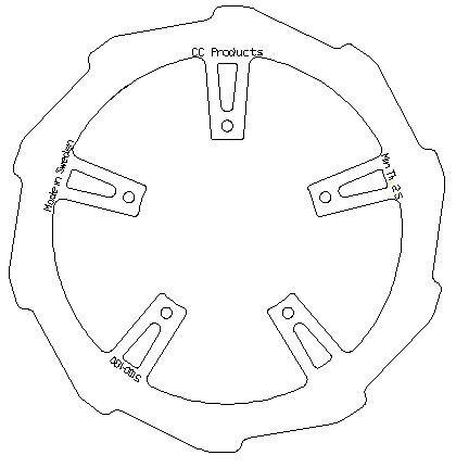 DISC BRAKE FRONT BMW G450X 08-, CROSS-CENTER PRODUCT 5100-180 thumbnail 2