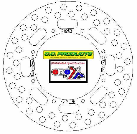 DISC BRAKE FRONT KX125-500 84-, CROSS-CENTER 5100-176 [Made in Sweden] thumbnail 2