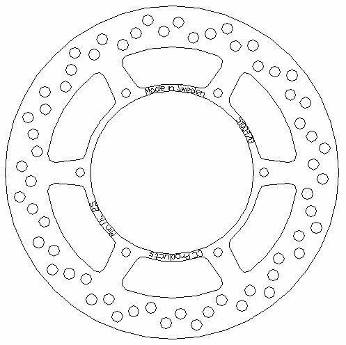 DISC BRAKE FRONT RM125-500, CROSS-CENTER PRODUCT 5100-178 thumbnail 2