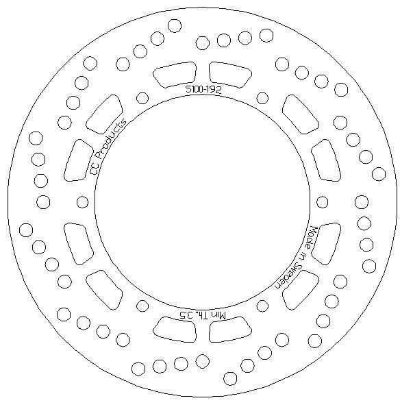 DISC BRAKE FRONT MAICO 84-85, CROSS-CENTER PRODUCT 5100-192 thumbnail 2