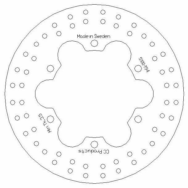 DISC BRAKE FRONT HVA 85-86, CROSS-CENTER PRODUCT 5100-194, Husqvarna ALL 1985-1986 thumbnail 2