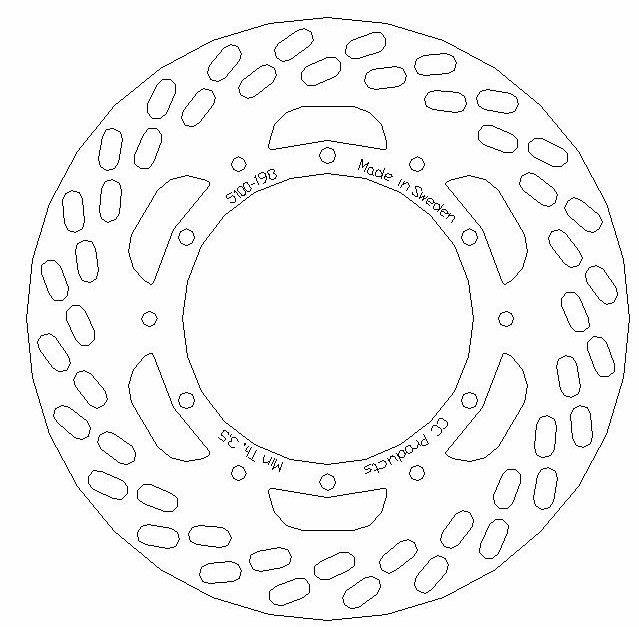 DISC BRAKE FRONTKTM 85-87, CROSS-CENTER PRODUCT 5100-198 thumbnail 2