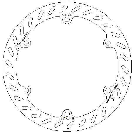 DISC BRAKE FRONT TM85 05-ON CC, CROSS-CENTER PRODUCT 5100-210 thumbnail 2