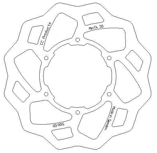 DISC BRAKE FRONT GASGAS WAVE, CROSS-CENTER 5100-080 thumbnail 2