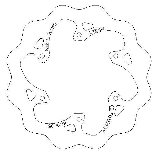 DISC BRAKE REAR GASGAS 95-ON, CROSS-CENTER PRODUCT 5100-082, 40-171.WAVE thumbnail 2