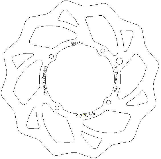 DISC BRAKE FRONT SX TC 85 KTM, CROSS CENTER 5100-054, 47209060000 thumbnail 2