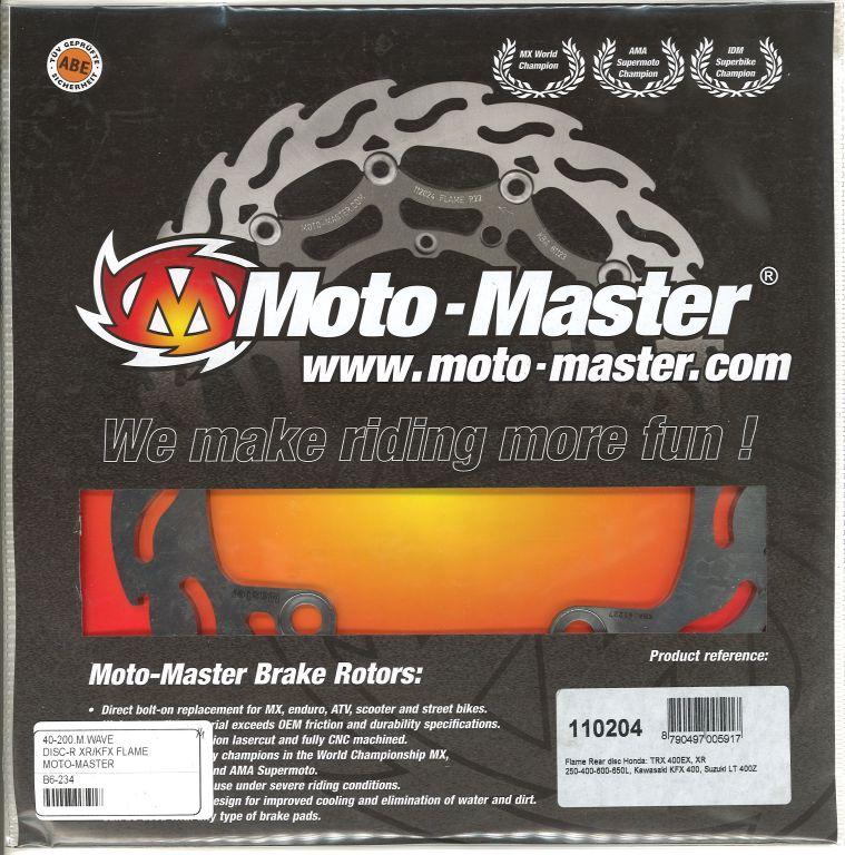 DISC BRAKE REAR FLAME, MOTO-MASTER 110204 LTR400 thumbnail 2