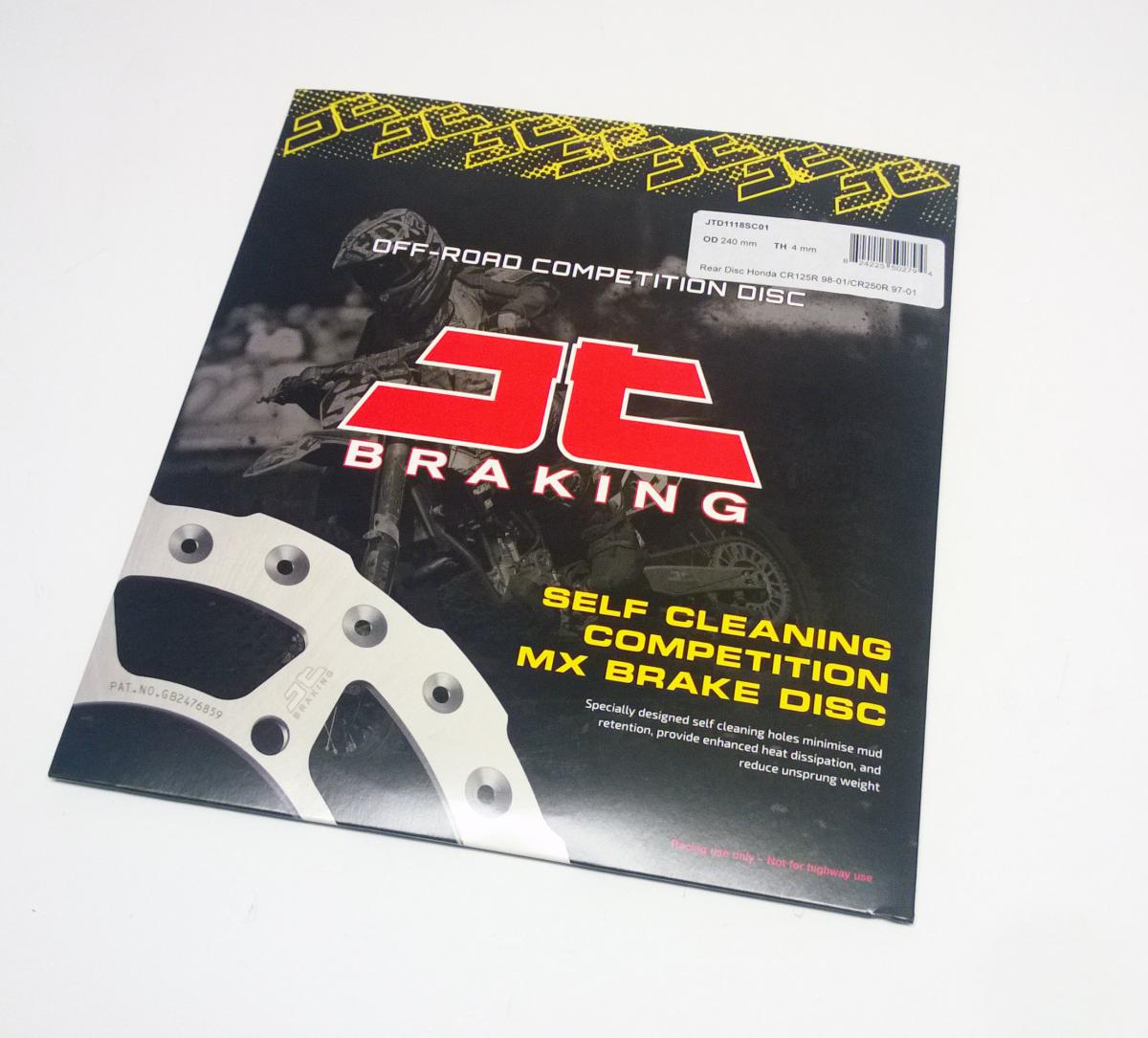 DISC BRAKE REAR CR125-500 JT, JTD1117SC01 HONDA, SELF-CLEANING HOLES. thumbnail 2
