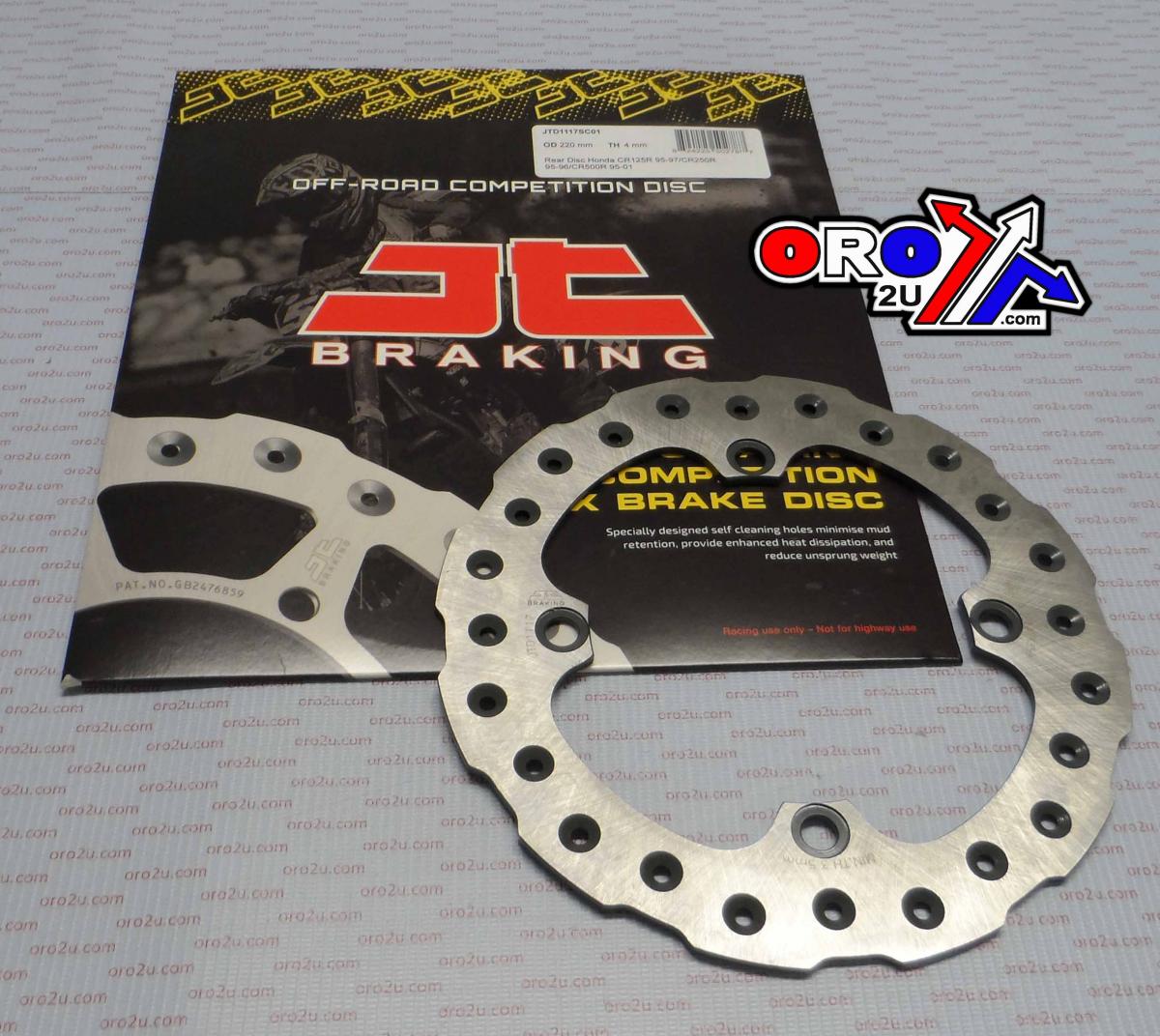 DISC BRAKE REAR CR125-500 JT, JTD1117SC01 HONDA, SELF-CLEANING HOLES. thumbnail 3