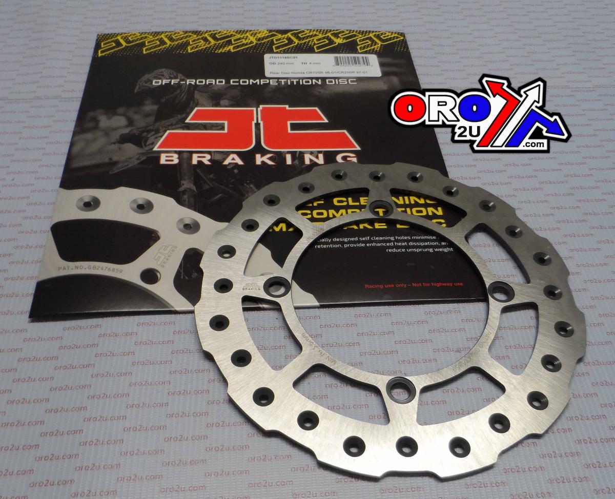DISC BRAKE REAR CR 97-01 JT, JTD1118SC01 HONDA, SELF-CLEANING HOLES. thumbnail 4
