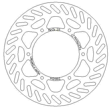 DISC BRAKE REAR KX KDX OEM CC, CROSS-CENTER PRODUCT 5100-214 thumbnail 2