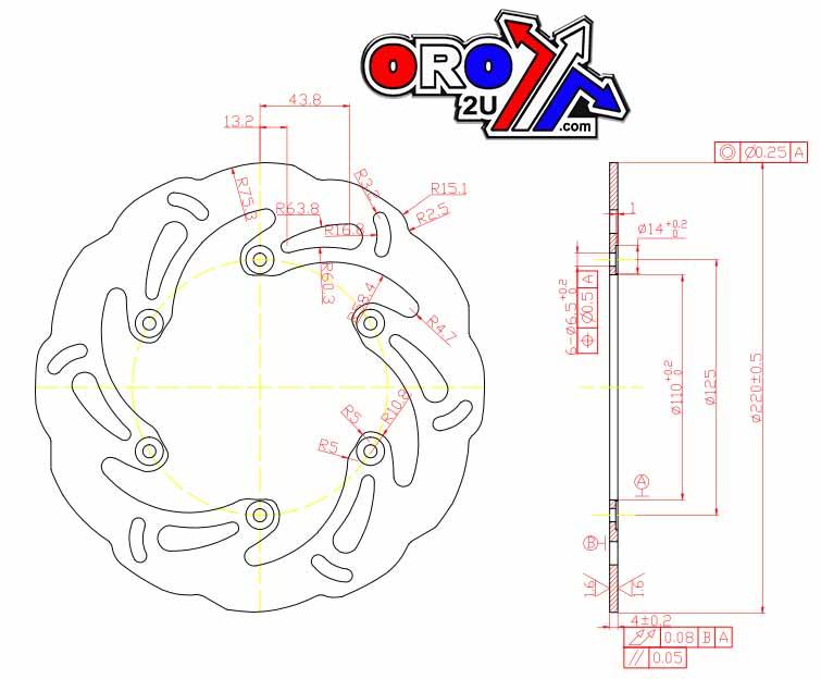 DISC BRAKE REAR KTM GAS HQ MDS033W 18-0048 thumbnail 2