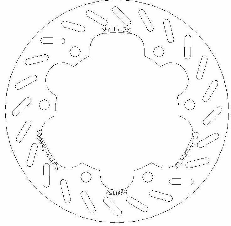 DISC BRAKE REAR CR 85-88 OEM, CROSS-CENTER PRODUCT 5100-154 thumbnail 2