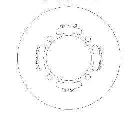 DISC BRAKE FRONT / REAR KX65, CROSS-CENTER PRODUCT 5100-113 image 1