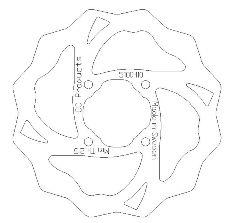 DISC BRAKE REAR KTM65 ROUND, CROSS-CENTER PRODUCT 5100-110 thumbnail 2