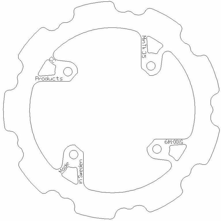 DISC BRAKE REAR BETA SOLID, CROSS-CENTER PRODUCT 5100-149 thumbnail 2