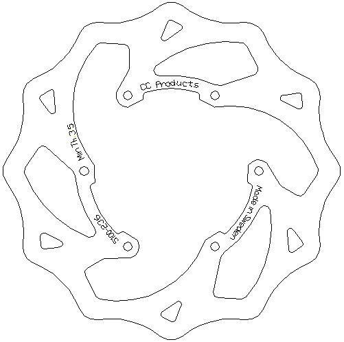 DISC BRAKE REAR BETA 2013-ON, CROSS-CENTER PRODUCT 5100-236 thumbnail 2