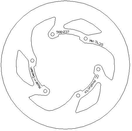 DISC SOLID REAR BETA 2013-ON, CROSS-CENTER PRODUCT 5100-237 thumbnail 2