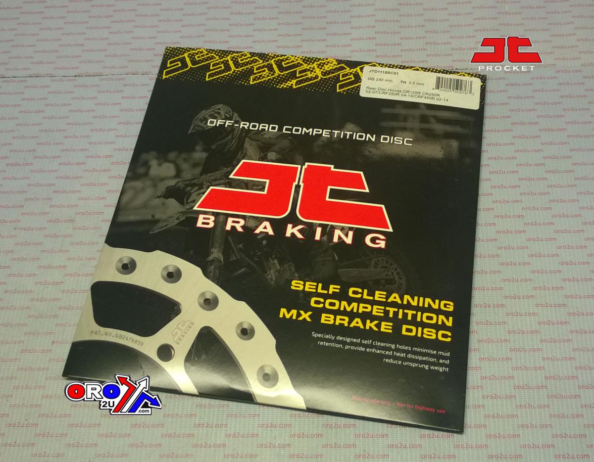 DISC BRAKE REAR CR CRF JT, JTD1115SC01 HONDA, SELF-CLEANING HOLES. thumbnail 2