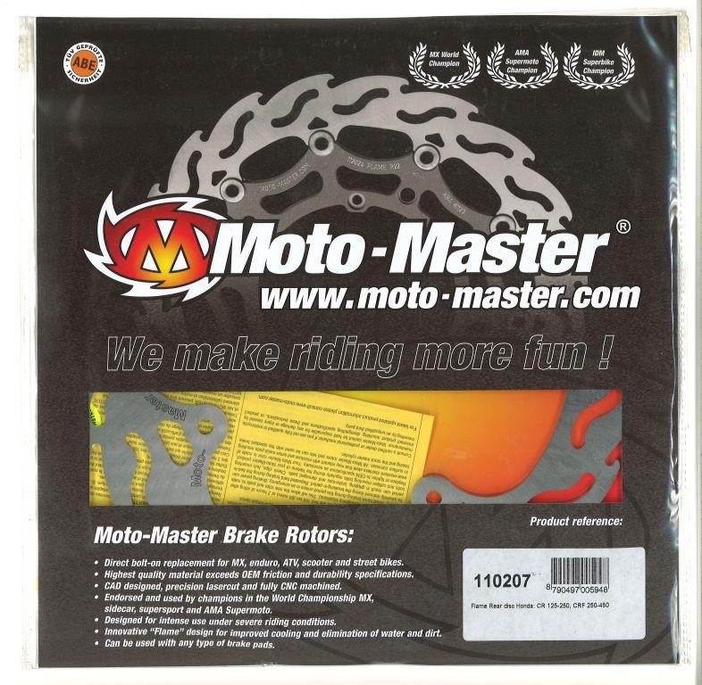 DISC BRAKE REAR CR CRF FLAME, MOTO-MASTER 110207 thumbnail 2