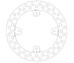 DISC BRAKE REAR CR CRF ROUND, CROSS-CENTER PRODUCT 5100-104 thumbnail 2