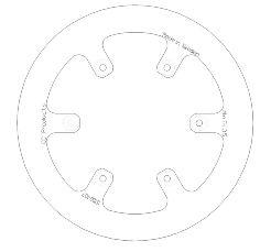 DISC BRAKE REAR YZ YZF SOLID, CROSS-CENTER PRODUCT 5100-107 thumbnail 2