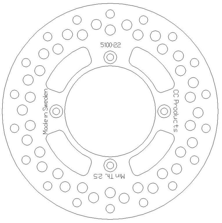 DISC BRAKE REAR RM85 05> CC, CROSS-CENTER PRODUCT 5100-122 thumbnail 2