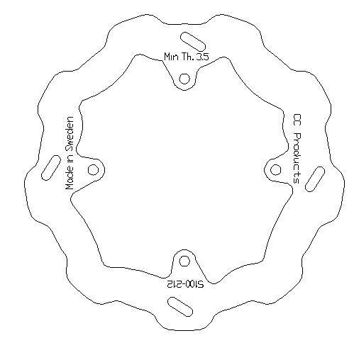 DISC BRAKE REAR TM85 05-ON CC, CROSS-CENTER PRODUCT 5100-212 thumbnail 2