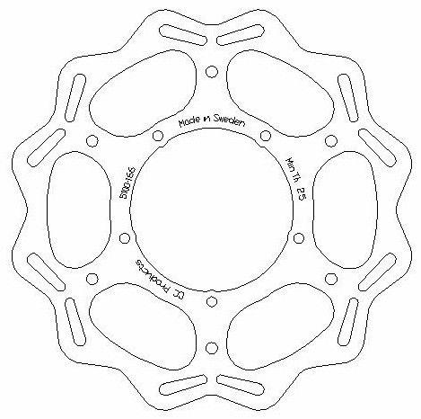 DISC BRAKE FRONT APRILIA RXV, CROSS-CENTER PRODUCT 5100-166 thumbnail 2