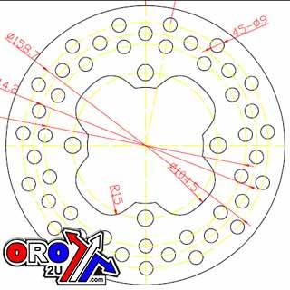 DISC BRAKE FRONT HONDA TRX680 TRX500 45251-HP0-A01 MDS631 HONDA thumbnail 2