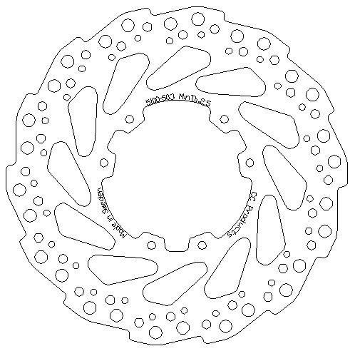 270 DISC FRONT 95-13 CR CRF, CrossCenter 5100-503 OVERSIZE thumbnail 3
