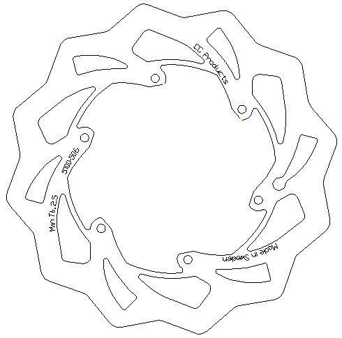 270 DISC FRONT KTM HUSABERG, CrossCenter 5100-506 OVERSIZE thumbnail 2
