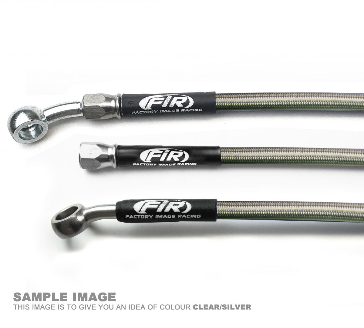 HOSE REAR BRAKE SILVER / BLK, 1996-1998 TM125 TM250 FIR, KIT DONE