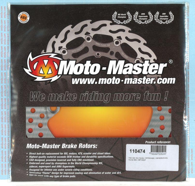 DISC BRAKE REAR HALO CBR600, MOTO-MASTER 110474 HONDA image 1
