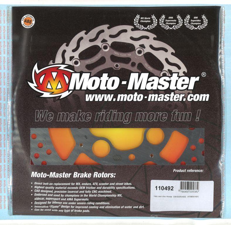 DISC BRAKE REAR HALO XRV750, MOTO-MASTER 110492 HONDA image 1