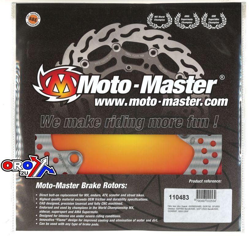 DISC BRAKE REAR GSR, SFV650, MOTO-MASTER 110483 ROAD thumbnail 2