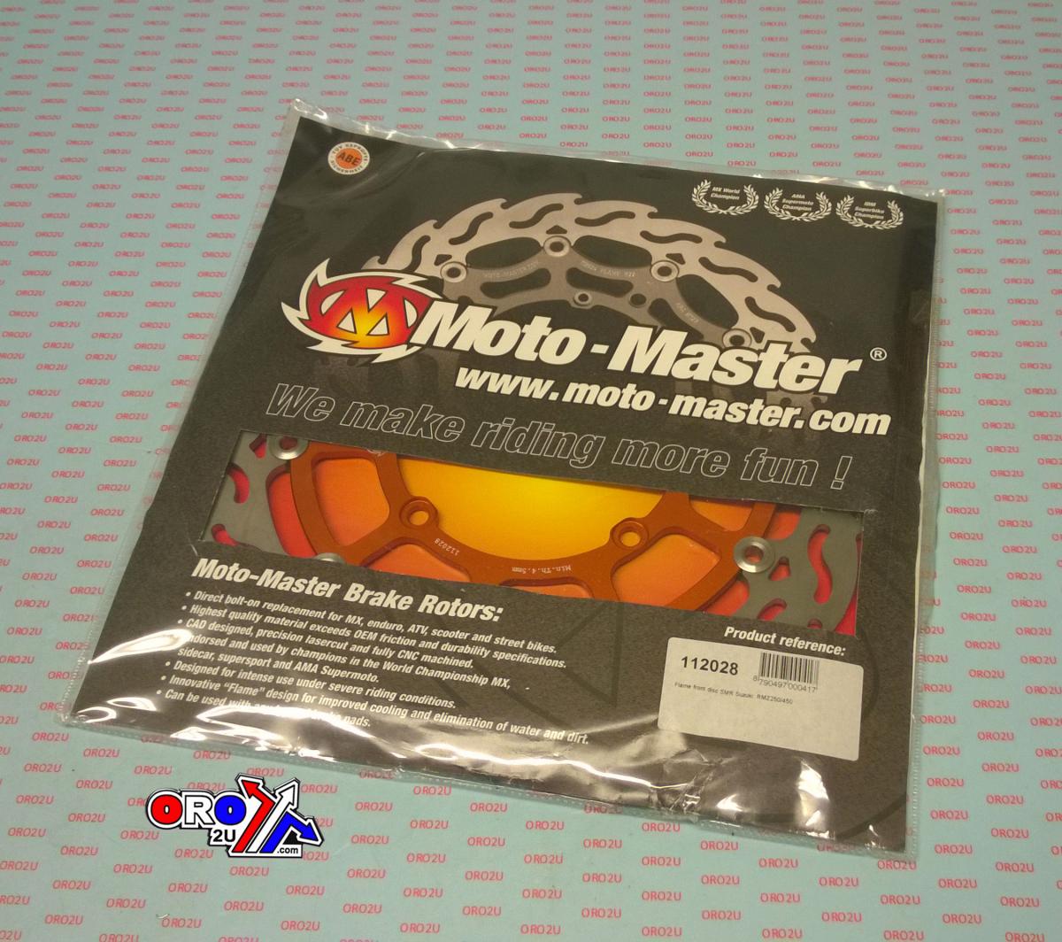 N.L.A OFFER PART NUMBER 40-424, DISC BRAKE 320 FRONT RMZ450, MOTO-MASTER 112028 SUZUKI image 1