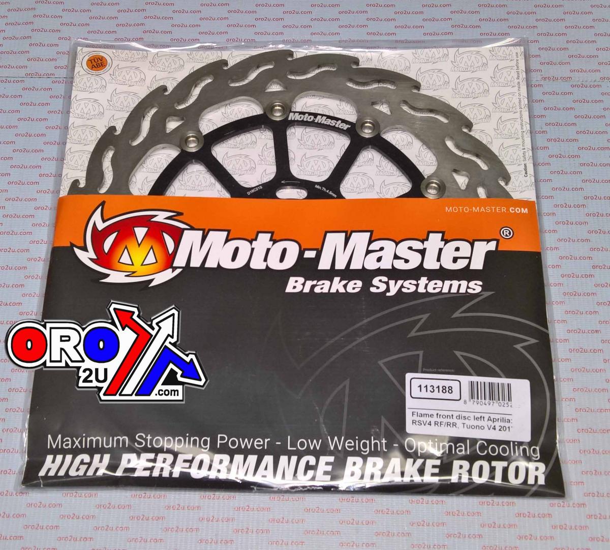 DISC BRAKE FRONT FLAME LEFT, MOTO-MASTER 113188, ROAD, MC image 1