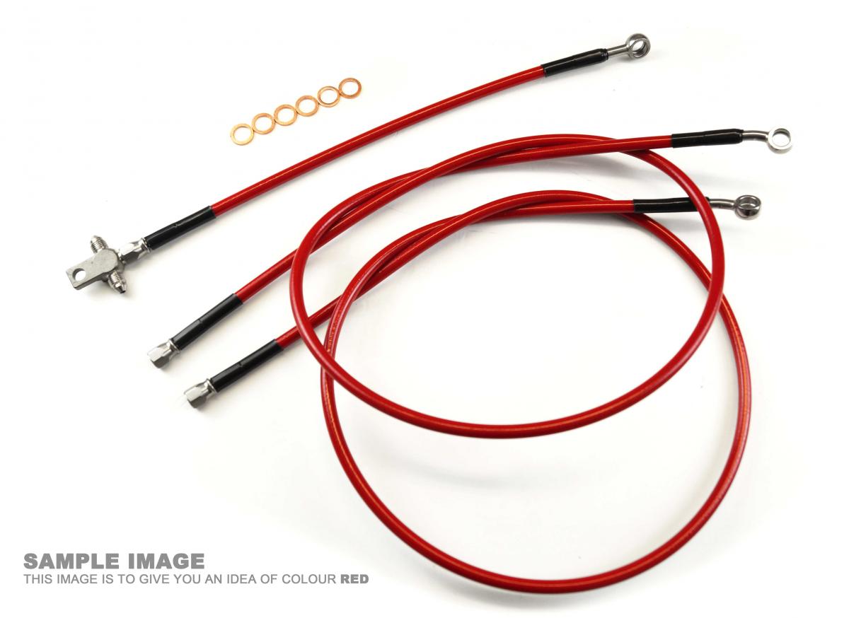 HOSE FRONT BRAKE KIT/3 BLUE POLARIS 500 2003-2006 Predator